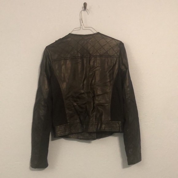 Bernardo Collection B Women’s Size M Black Moto Faux Leather Quilted Jacket - Picture 8 of 13